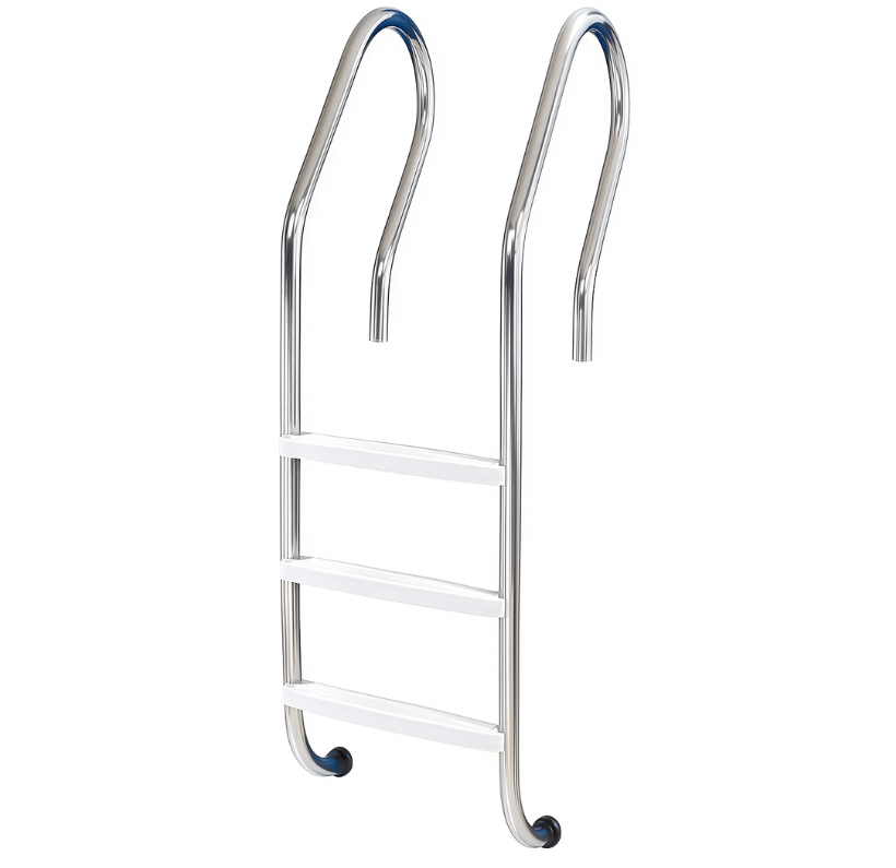 نردبان استخری 3 پله بدنه استیل با کفی پلاستیکی نردبان استخری 3 پله بدنه استیل با کفی پلاستیکی