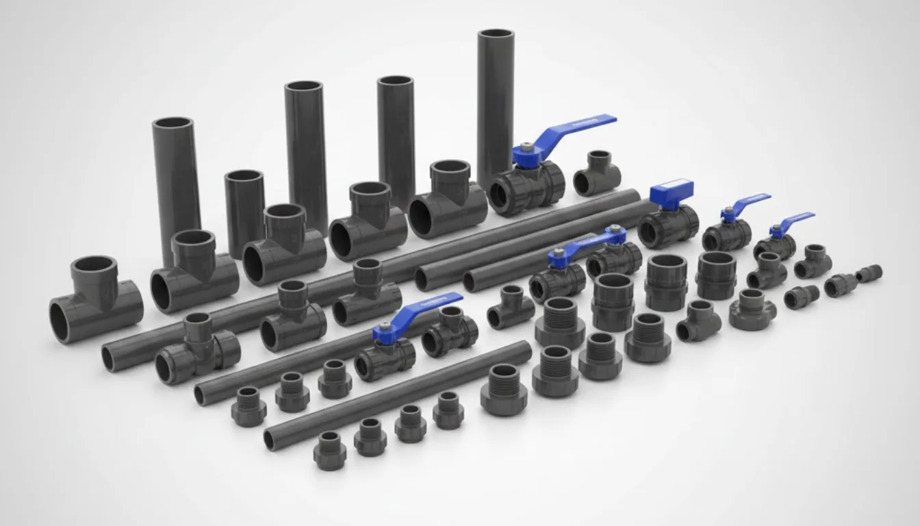 مجموعه کامل لوله و اتصالات UPVC - لوله و اتصالات UPVC